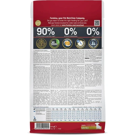 Farmina N&amp;d Ancestral Grain Puppy Mini with Chicken - Complete Dog Food, 800 g