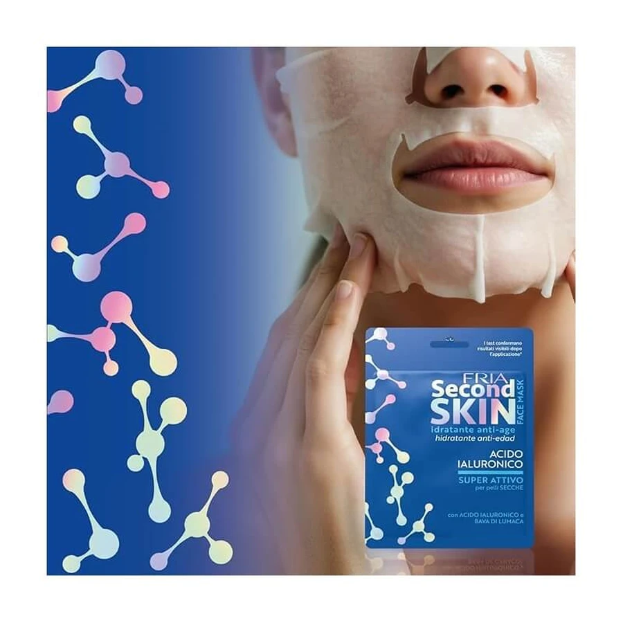 Fria Second Skin Mask - Anti-aging, hydraterende gezichtsbehandeling met hyaluronzuur