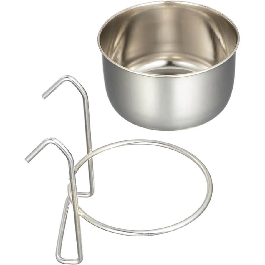 Ferplast Sirio l300 - Stainless Steel Feeder for Parrots and Cockatoos, 9.5 x 4.9 cm, 0.3 liters