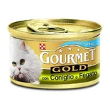 Purina Gourmet Gold Mousse de cordero y judías verdes - Alimento completo para gatos adultos, 85 g