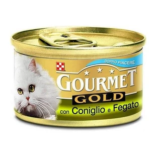 Purina Gourmet Gold Mousse de cordero y judías verdes - Alimento completo para gatos adultos, 85 g