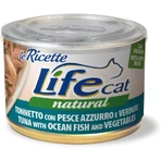 Life Petcare Life Cat Natural Tonnetto cu pește albastru și legume – hrană completă pentru pisici, 150 g