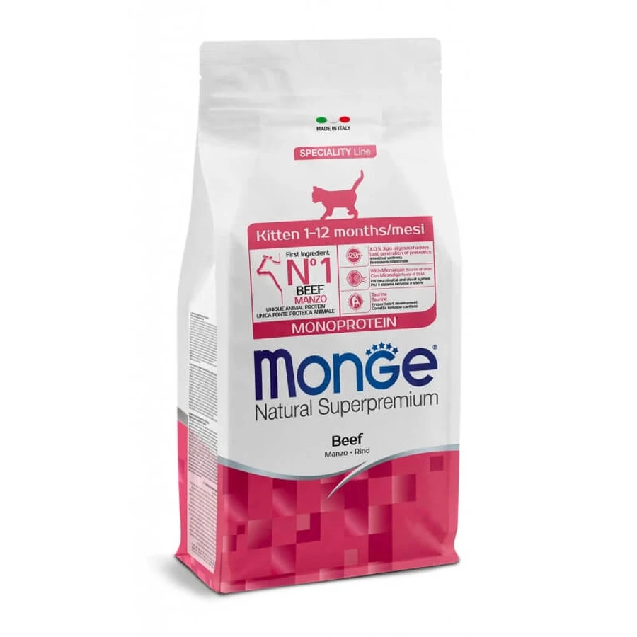 Monge Monoprotein Kitten Beef – Trockenfutter für Katzen, 400 g