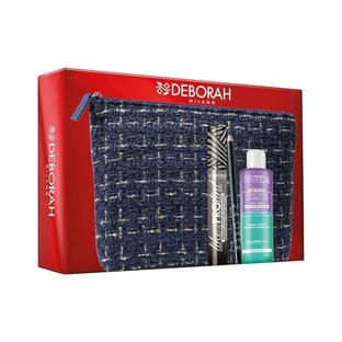 Máscara de pestañas Deborah «Like a Pro» + Lápiz de ojos de 24 horas + Desmaquillante bifásico + Estuche de cosméticos