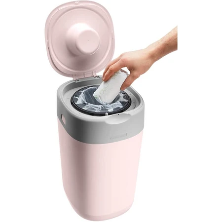 Sangenic Twist & Click - Diaper Pail + Refill (Pink)