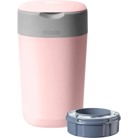 Sangenic Twist & Click - Diaper Pail + Refill (Pink)