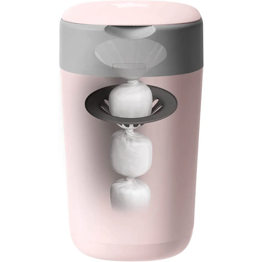 Sangenic Twist & Click - Diaper Pail + Refill (Pink)