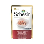 Schesir Tonnetto aux crevettes en gelée - Aliment complet pour chats adultes, 85 g