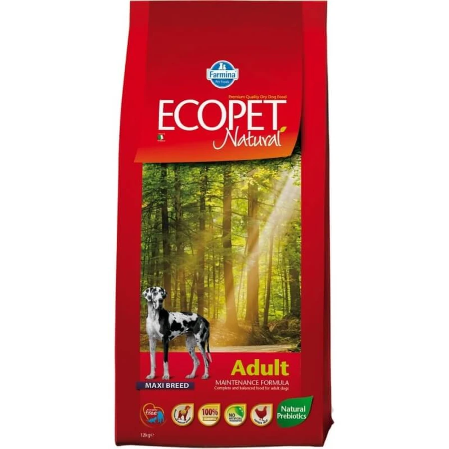Farmina Ecopet Natural Adult Maxi Pui – hrană completă pentru câini adulți, 12 kg