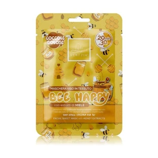 Lady Venezia Bee Happy - Mascarilla facial de tela hidratante y iluminadora, 24 ml