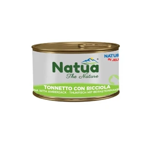 Natua Natuurlijke tonijn en amberjack in gelei – Compleet kattenvoer, 85 g
