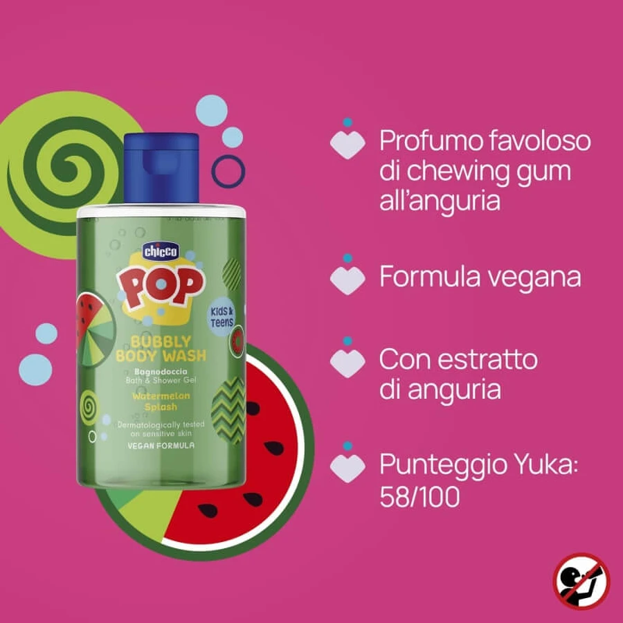 Chicco Pop Bubbly Watermelon Splash – Baby-Duschgel 300 ml