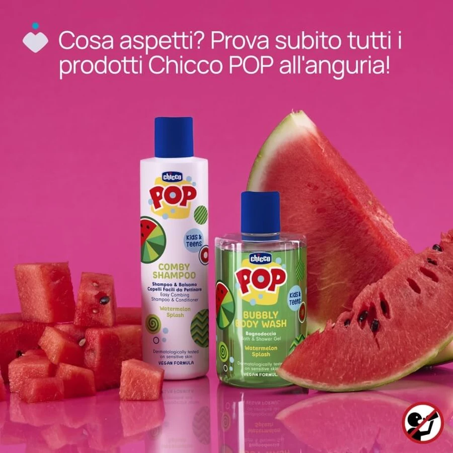 Chicco Pop Bubbly Watermelon Splash – Baby-Duschgel 300 ml