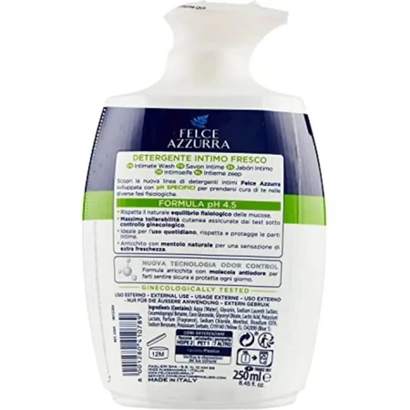 Blue Fern Fresco pH 4,5 - Gel nettoyant intime à la fraîcheur naturelle, 250 ml