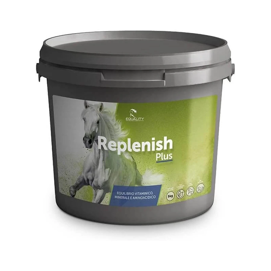 Equality Replenish Plus - Complemento alimenticio para caballos de deporte, potros y yeguas, 5 kg