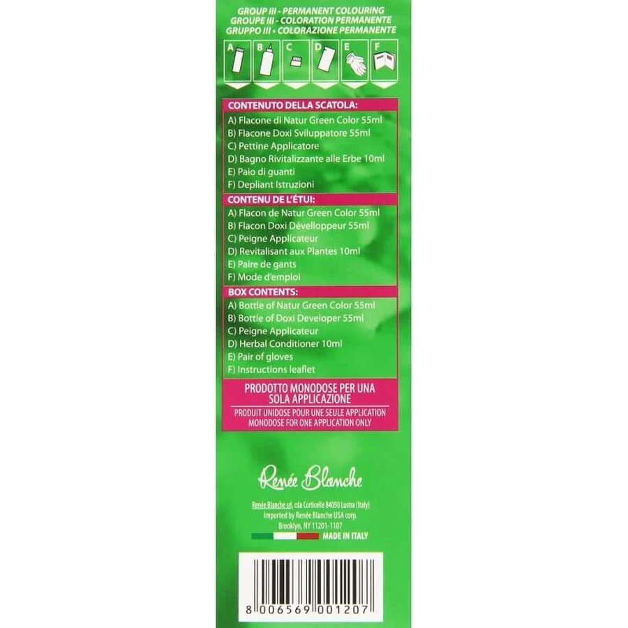 Renee Blanche Natur Green Color – farba do włosów nr 8N jasny blond: ceny i cechy