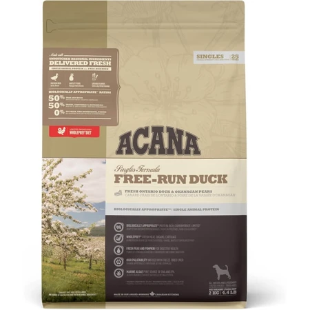 Acana Free Run Duck Singles Formula - Complete Dog Food, 11.4 kg