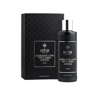 Limpiador facial y para la barba sin sulfatos Isha para hombres, 200 ml