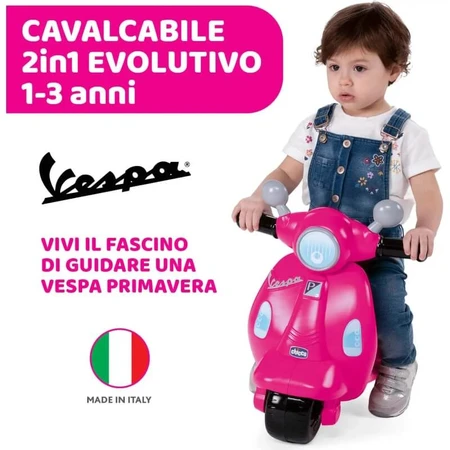Chicco Pink Spring Vespa - Loopscooter voor kinderen van 1 tot 3 jaar