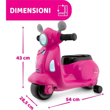 Chicco Pink Spring Vespa - Loopscooter voor kinderen van 1 tot 3 jaar
