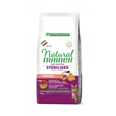 Natural Trainer Daily Nutrition für kastrierte erwachsene Katzen (Lachs) – Alleinfuttermittel für kastrierte erwachsene Katzen, 10 kg
