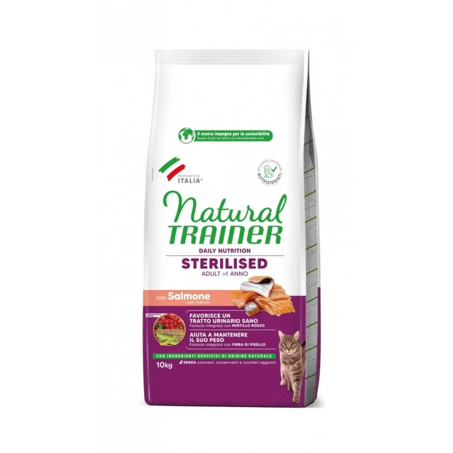 Natural Trainer Daily Nutrition für kastrierte erwachsene Katzen (Lachs) – Alleinfuttermittel für kastrierte erwachsene Katzen, 10 kg