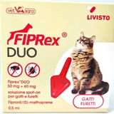 Livisto Fiprex Duo - S1 Antiparasitaire pipet voor katten en fretten tegen vlooien, teken en luizen, 0,5 ml
