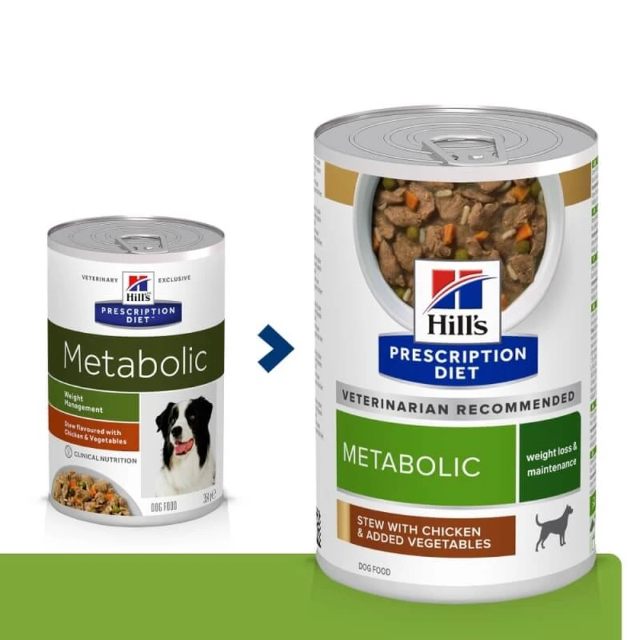 Hill's Prescription Diet Metabolic Stew - Complete Dog Food for Weight Management, 354 g