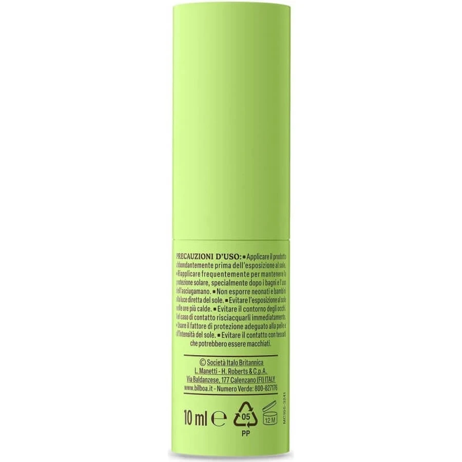 Bilboa SPF 50+ Sonnenschutzstift für Gesicht und Lippen mit Aloe-Geschmack, sehr hoher Schutz, 10 ml