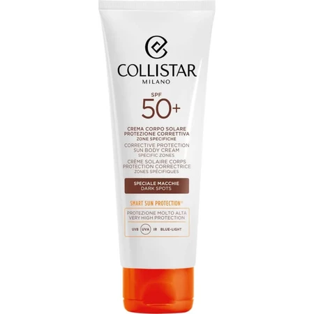 Crema solar para el cuerpo Collistar SPF 50+ — Fórmula especial para manchas oscuras, protección muy alta, 100 ml