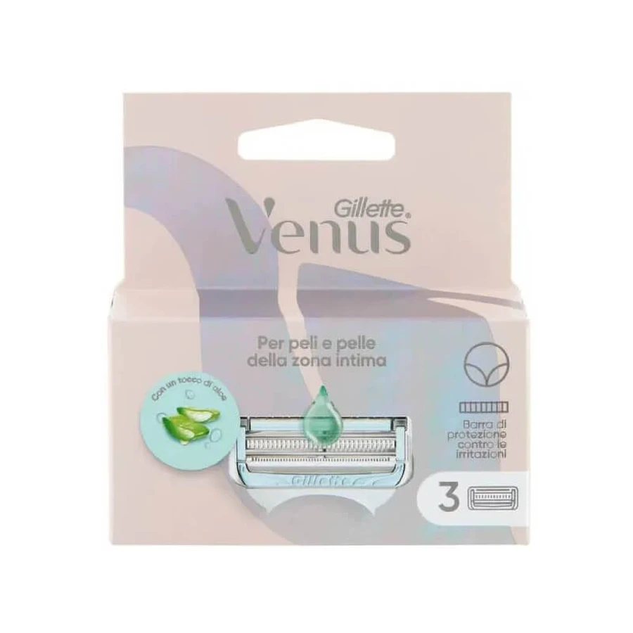 Gillette Venus —para el vello y la piel de la zona íntima— 3 cuchillas de recambio
