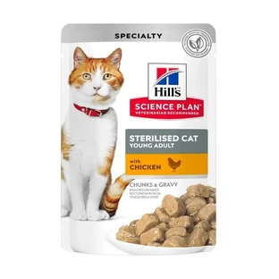 Hill's Science Plan Sterilized Cat Young Adult Chicken, 1 Beutel (85 g) – Nassfutter für Katzen
