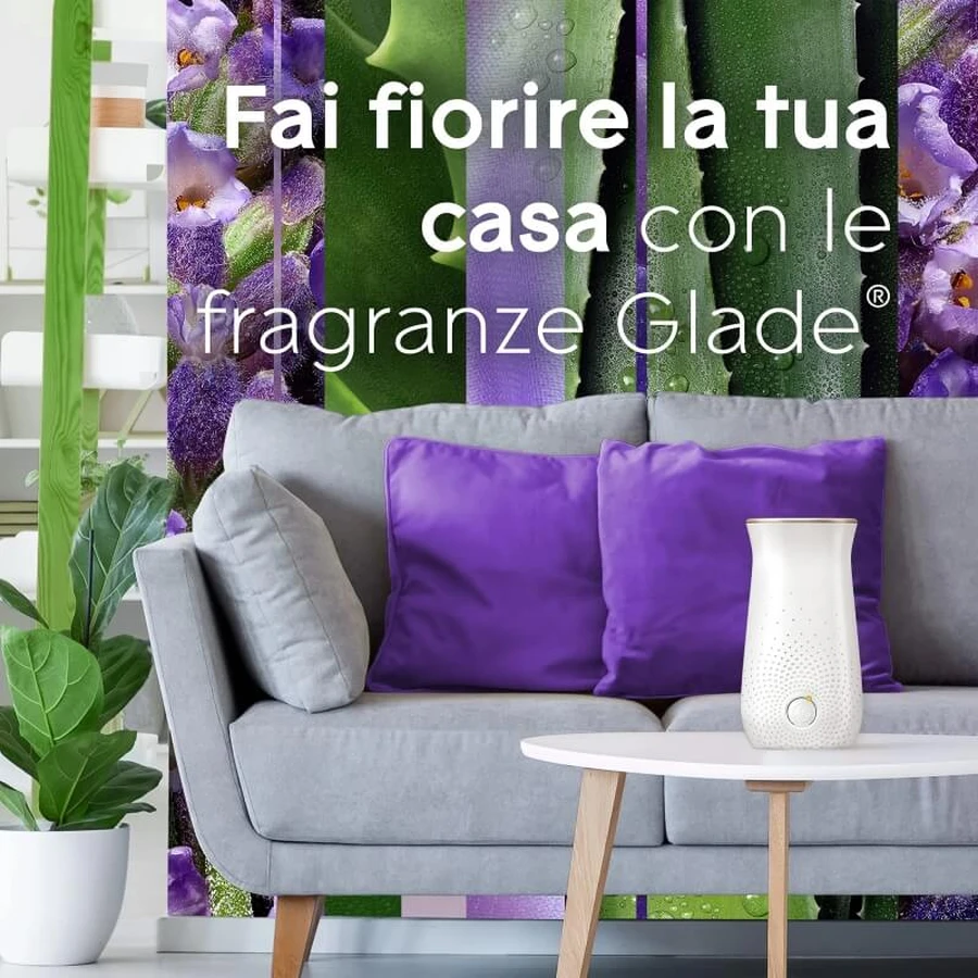 Glade Tranquil Lavender & Aloe – 2 Nachfüllpackungen für den Raumduft-Diffusor