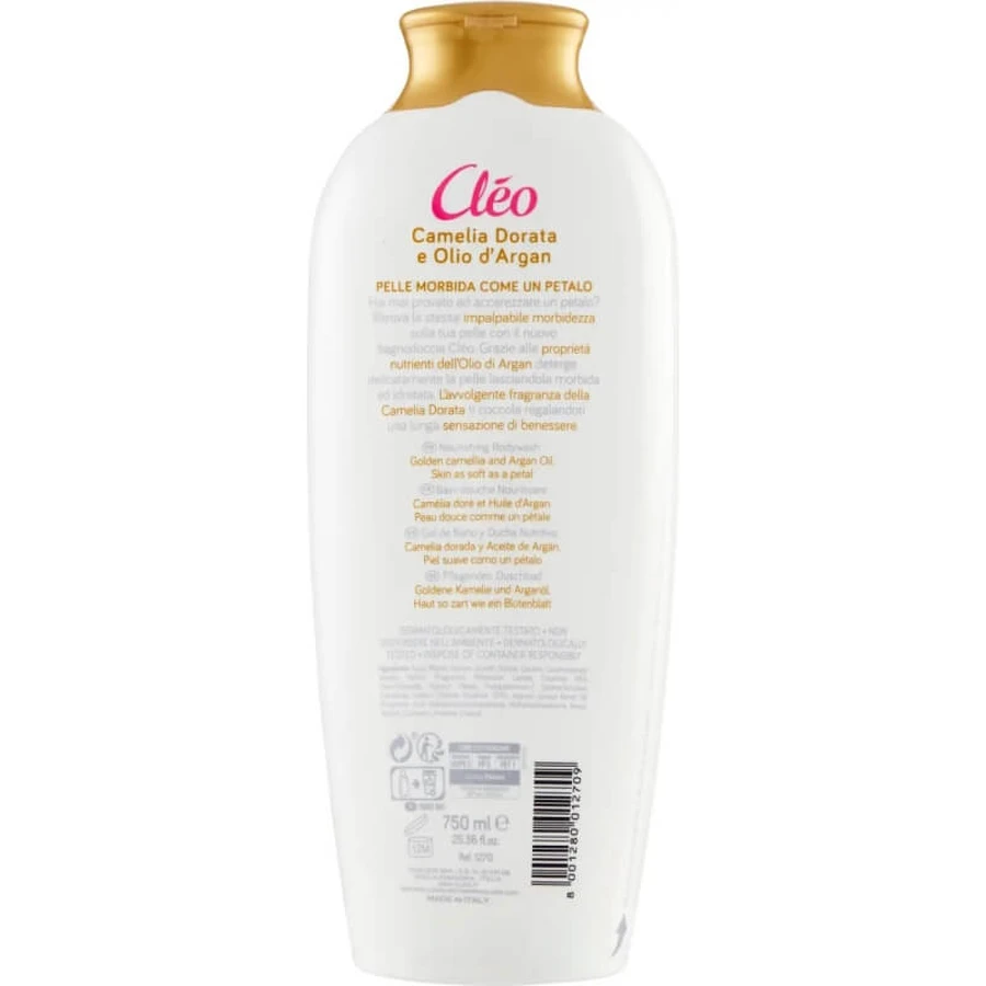 Cleo Camelia with Gold and Argan - Nourishing Shower Gel 750 ml