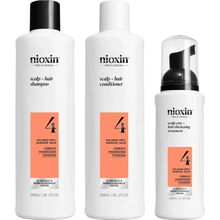 Nioxin System 4-set – Set voor meer volume: 300 ml shampoo + 300 ml conditioner + 100 ml behandeling