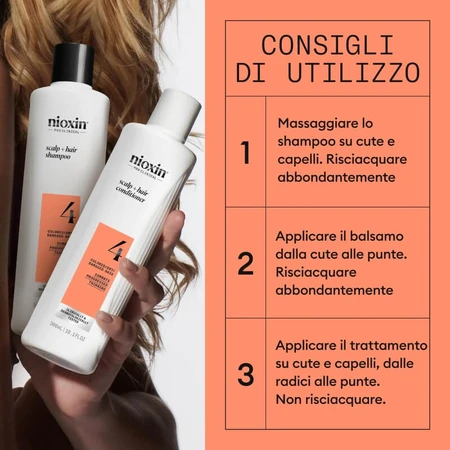 Nioxin System 4-set – Set voor meer volume: 300 ml shampoo + 300 ml conditioner + 100 ml behandeling