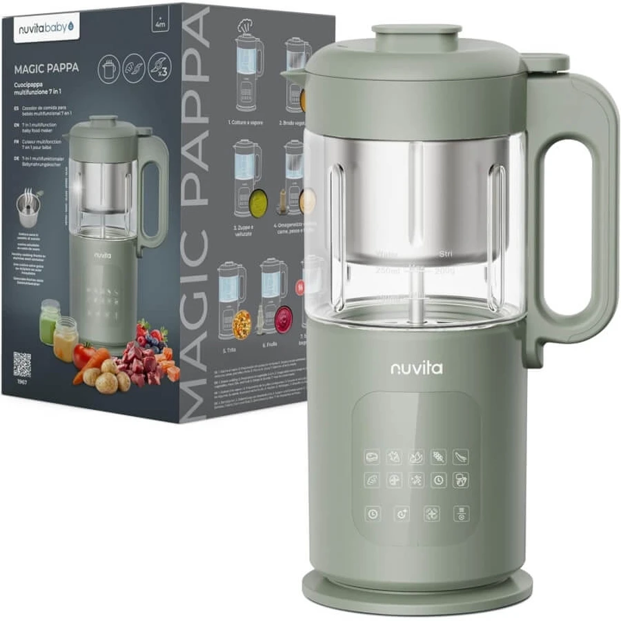 Nuvita Magic Baby Food Maker: robot de cocina 7 en 1 para papillas y purés de bebé