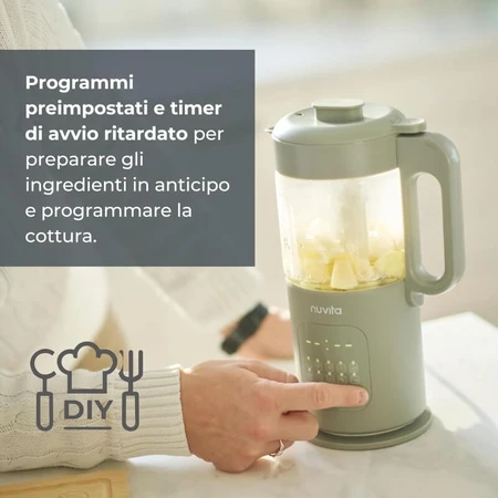 Nuvita Magic Baby Food Maker: robot de cocina 7 en 1 para papillas y purés de bebé