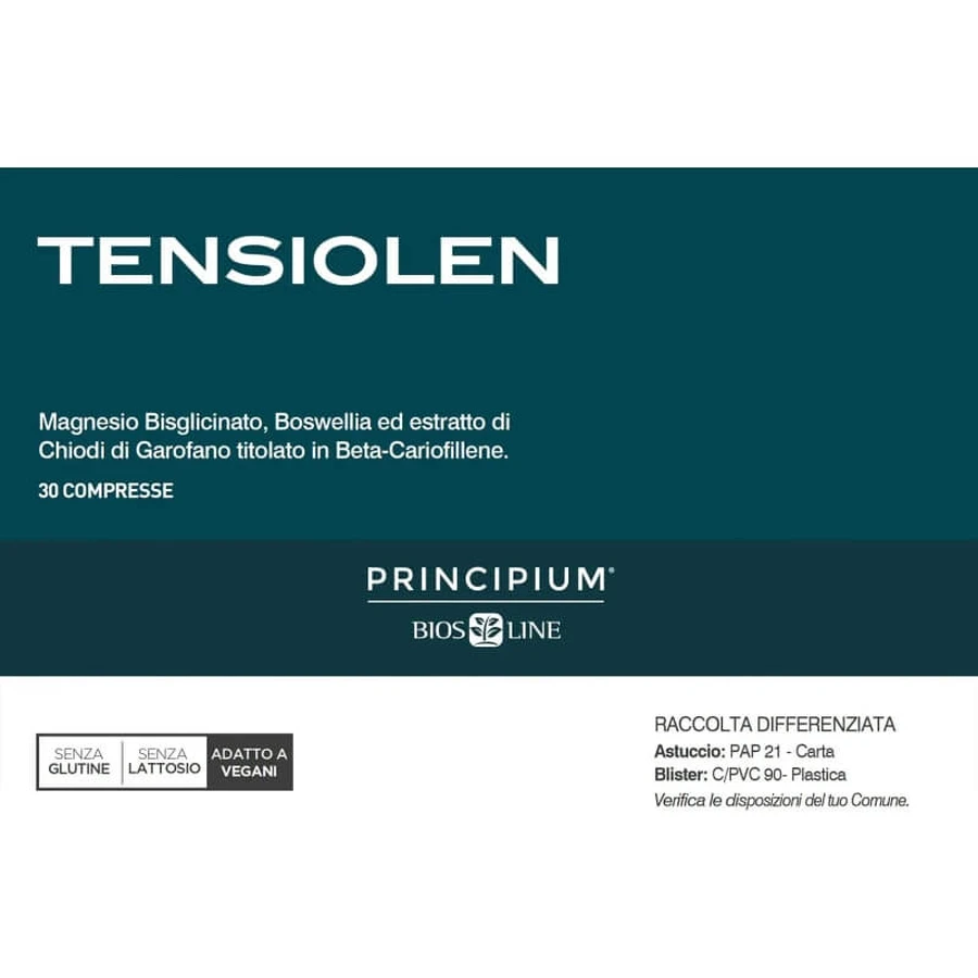 Principium Tensiolen 30 tabletten - voedingssupplement tegen plaatselijke spanning