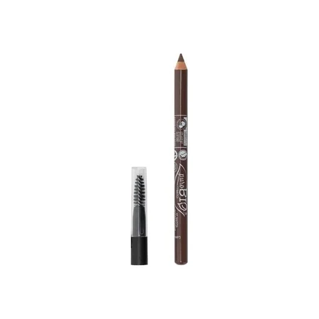 Lápiz de cejas con pincel de Purobio, n.º 48, color carbón