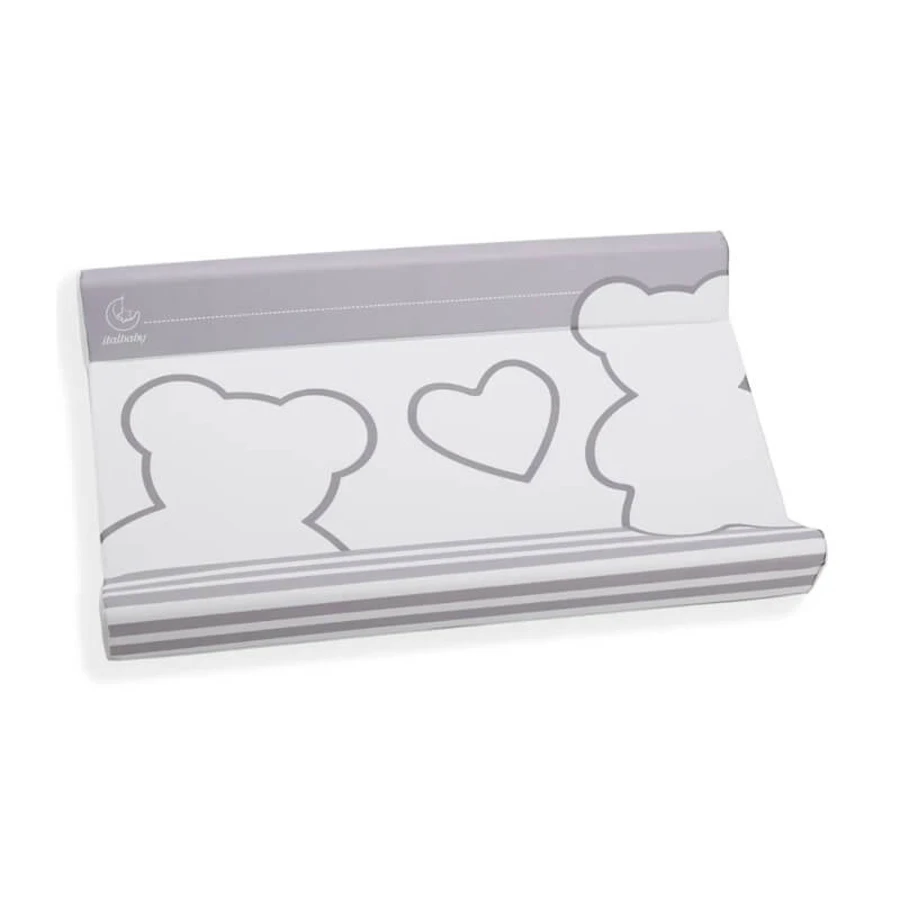 Italbaby Matisse PVC-Wickeltisch – Grau mit integrierter Tasche, 81 x 49 x 10 cm