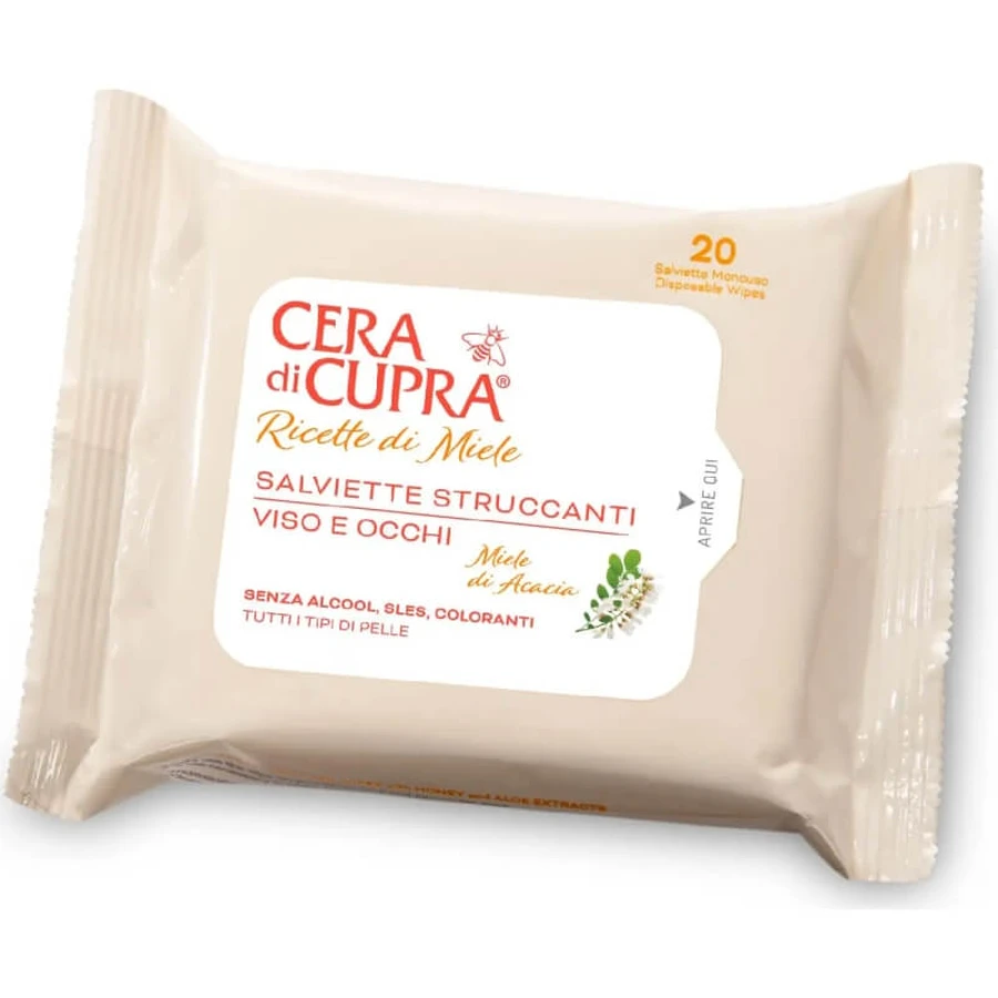 Cupra Wax Beauty Rezept – 20 Make-up-Entferner-Tücher für das Gesicht