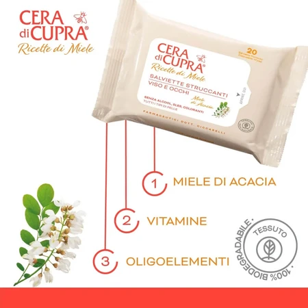Cupra Wax Beauty Rezept – 20 Make-up-Entferner-Tücher für das Gesicht
