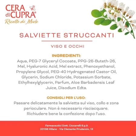 Cupra Wax Beauty Rezept – 20 Make-up-Entferner-Tücher für das Gesicht