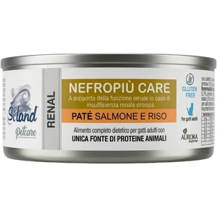 Aurora Biofarma Nefropiù Care Lachs-Reis-Pastete – Alleinfuttermittel für erwachsene Katzen mit Nierenproblemen und Nahrungsmittelunverträglichkeiten, 85 g
