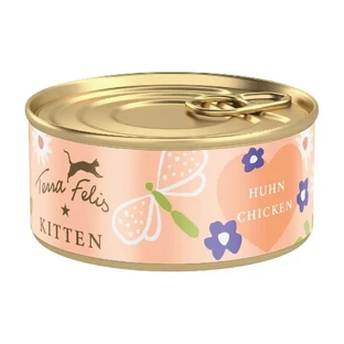 Terra Felis Kitten Chicken – Alleinfutter-Nassfutter für heranwachsende Kätzchen, 80 g