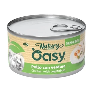 Oasy Wet Cat Natury Chicken with Vegetables - Complementary Food for Adult Cats, 85 g