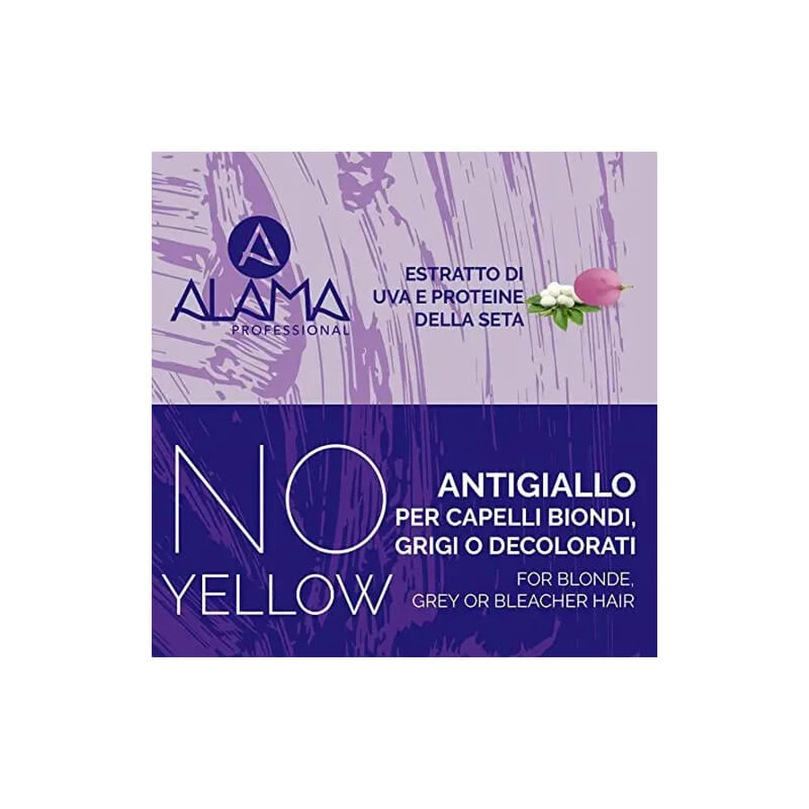 Alama No Yellow - Mascarilla antiamarilleamiento para cabello rubio, canoso y decolorado, 500 ml