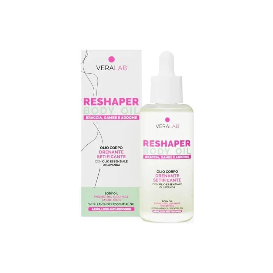 Huile corporelle Veralab Reshaper - Huile corporelle drainante et soyeuse, 150 ml