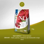 Farmina N&amp;d Urinary Quinoa con pato, arándanos y manzanilla - Alimento completo para gatos adultos, 5 kg